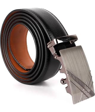 CIMONI - Black Leather Men's Casual Belt ( Pack of 1 )