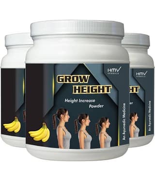 Hmv Herbals Grow Height Herbal Height Growth Powder 300 Gm Pack of 3