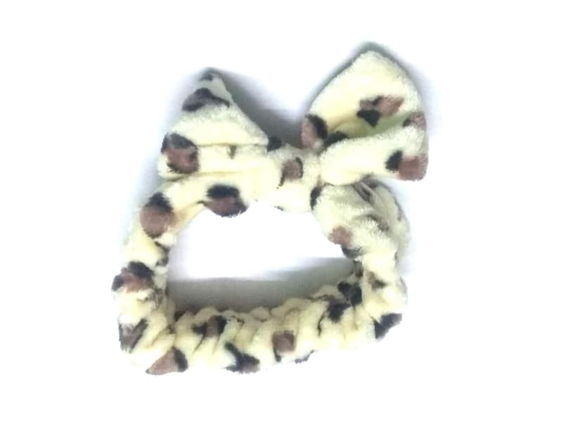 Nawani Facial Spa Makeup Cleansing Cute Bow Velvet Elastic Headband, view 2