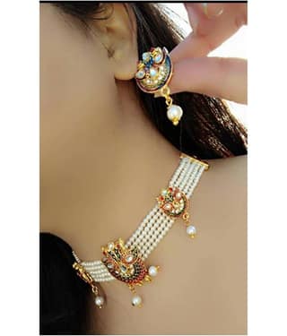 gilher White Pearls Necklace ( Pack of 1 )