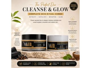 By NAKED fact Scrub, Mask, Glow! (D-Tan Face Pack- 200gm + Charcoal Scrub- 100gm)
