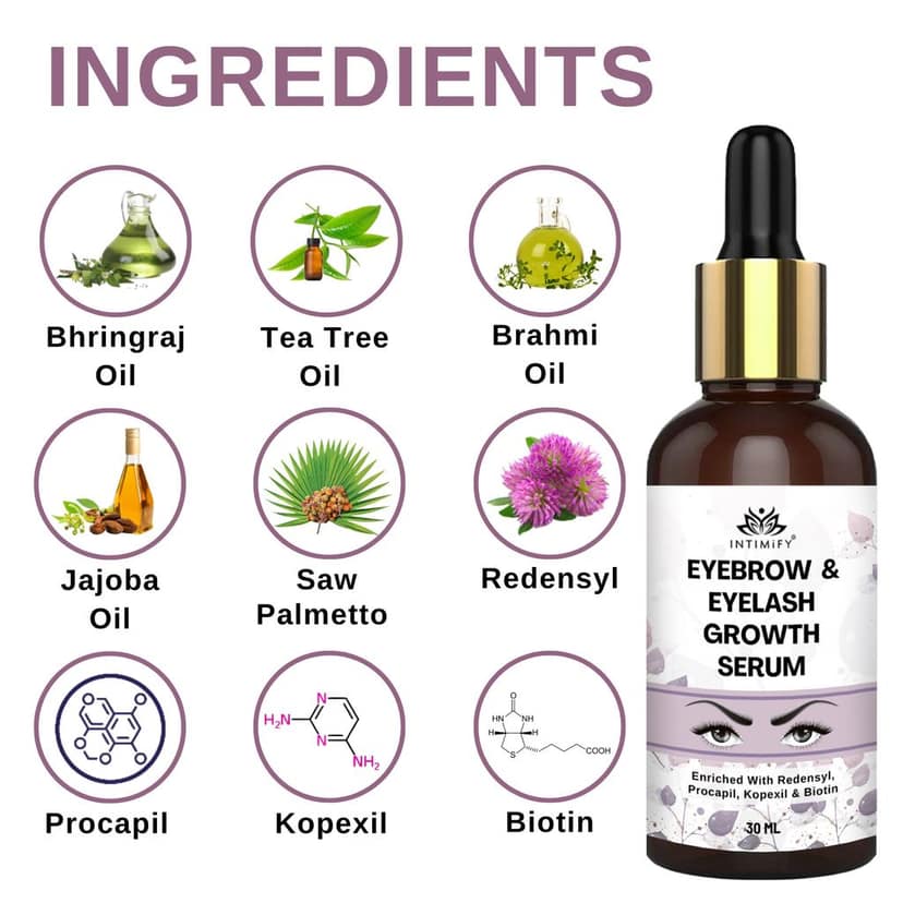 Intimify eyelash growth oil, eyebrow growth oil, eye brows eyelash growth oil, 30 mL view 3
