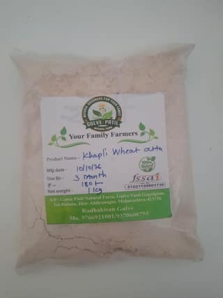 Gulve Patil Khapli Wheat Atta (1kg) | Traditional Emmer Wheat Flour | Healthy Daily Cooking