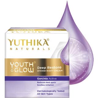 Yuthika Youth Glow Deep Restore Night Cream for Women,Reduces Dark Spots Wrinkles (25g)