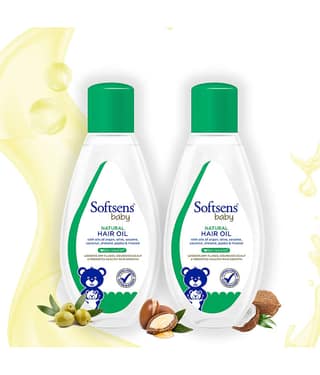 Softsens Baby Natural Hair Oil Enriched With Natural Oils of Argan 100ml, Pack of 2