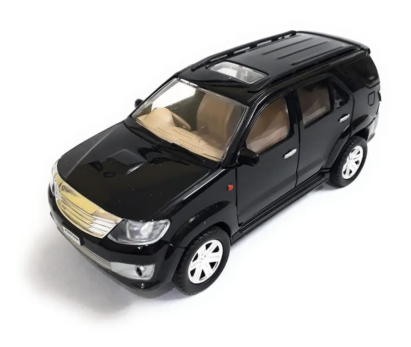 The Game Begins Kid Pull Back Action Toyota Fortuner Miniature Toy Car (Black),Pack of 1