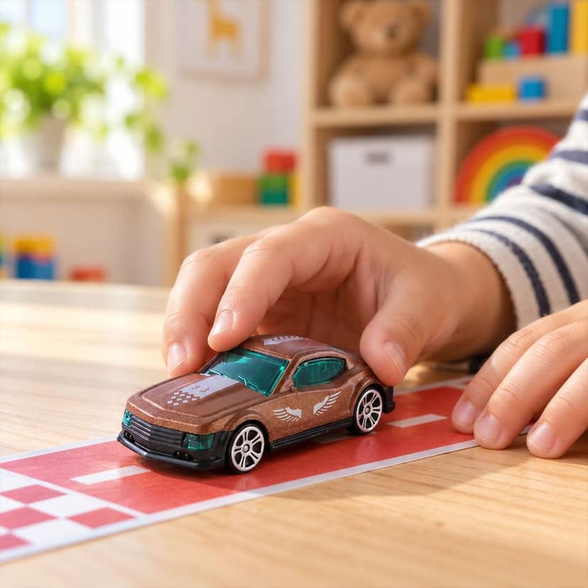 Die Cast Pullback Racer Toy Car with Metallic Finish for Kids Play (1 Pc) view 2