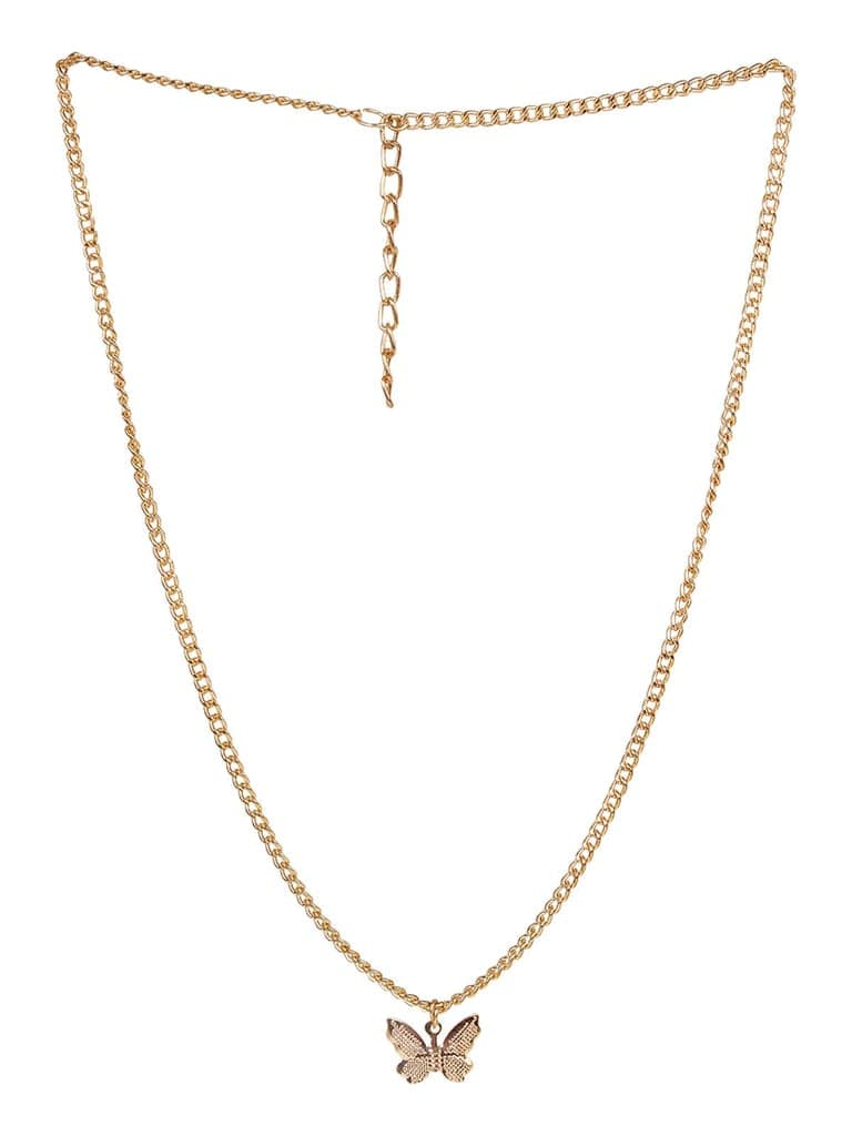 Cardinal Brass Butterfly Gold Plated Necklace Set view 2