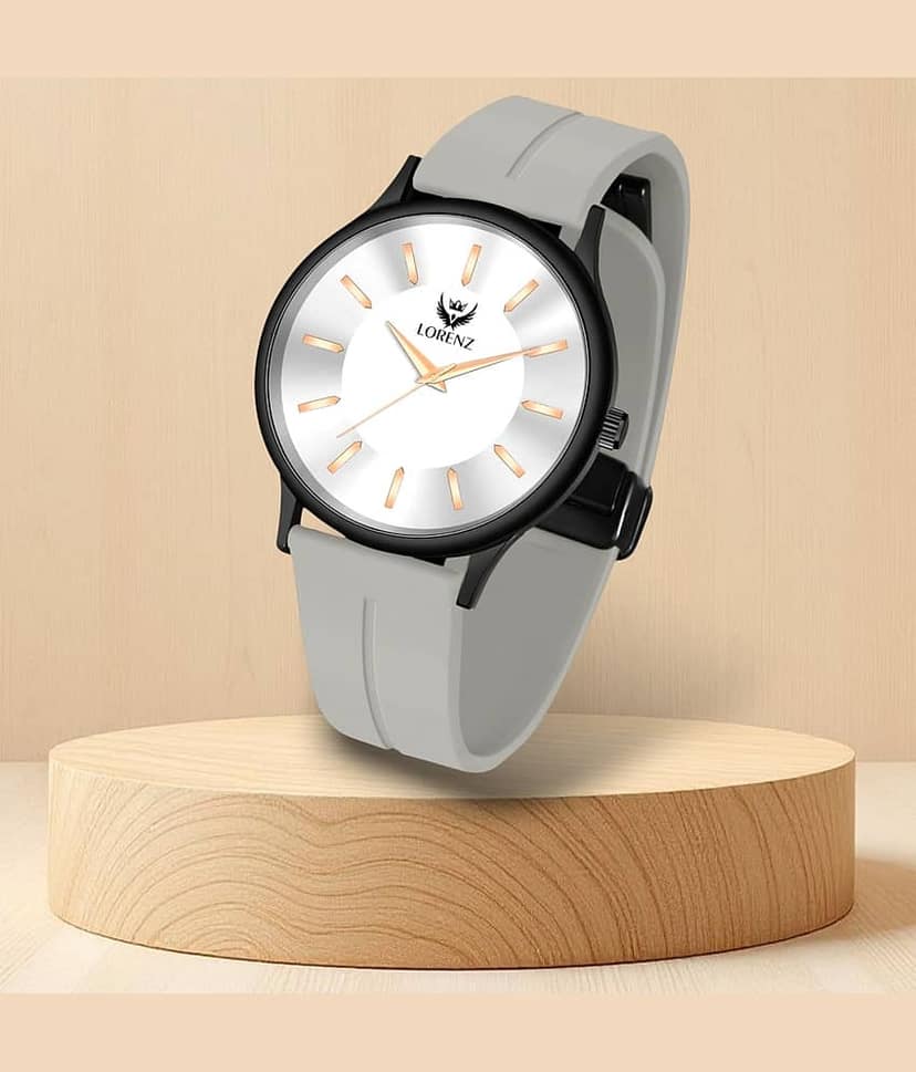 Lorenz Light Grey Silicon Analog Men's Watch