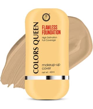 Colors Queen Flawless Makeup Cover Foundation 40ml, Natural Nude (Shade - 04)