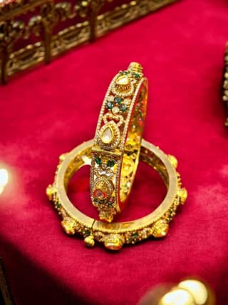Aaditra Bridal Kundan Bangles By Dia Art Jewels