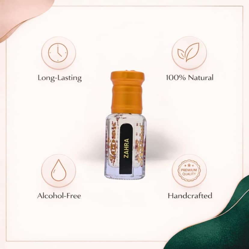 alNaqi fragrance Zahra-Attar 12ml - Luxury Zahra Perfume, No Alcohol Concentrated Zahra-Swiss-Arabian-Scent, Pure Floral-Oriental-Oil, Original Ladies-Parfum view 3