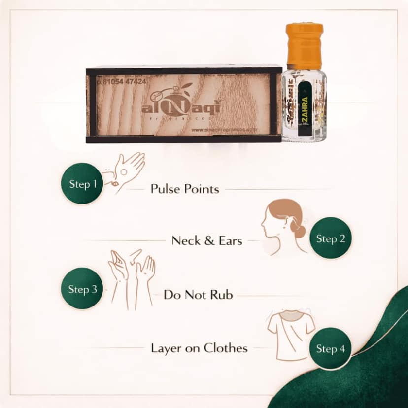 alNaqi fragrance Zahra-Attar 12ml - Luxury Zahra Perfume, No Alcohol Concentrated Zahra-Swiss-Arabian-Scent, Pure Floral-Oriental-Oil, Original Ladies-Parfum view 5