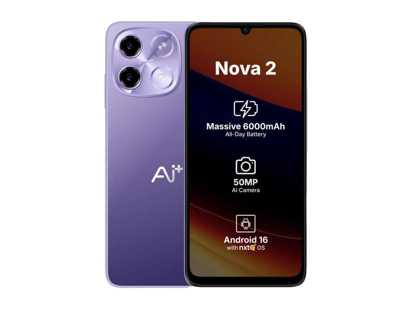 Ai+ Nova 2 5G Smartphone, 4GB RAM, 64GB Storage - Purple