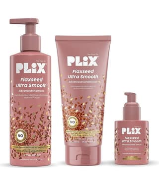 The Plant Fix Plix Flaxseed Ultra Smooth Range Shampoo + Conditioner + Serum Sulphate Free (3 Items in the set)