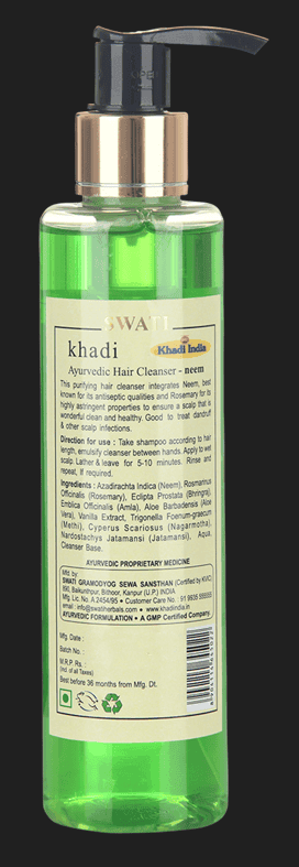 Khadi Swati - Ayurvedic Herbal Hair Cleanser Henna SAT Paraben Free (Shampoo) 210ml. view 3