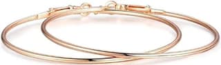 Gold hoop earrings, 14k gold plated, 2 inch diameter, lightweight, nickel-free, for women