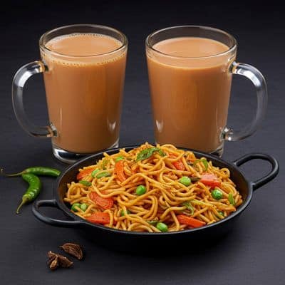 Masala Chai with Veg Maggi