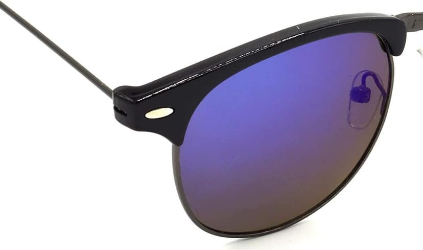 HRINKAR Unisex Rectangle Sunglasses Grey & White Frame, Grey Lens (Medium) - Pack of 2 view 7
