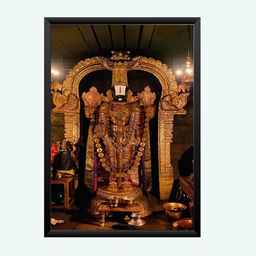 NOKKES tirupati blalaji Venkateswara tirupati blalaji Photo Frames Religious Photo frame 5X7 Inch Photo Frame_AQW21