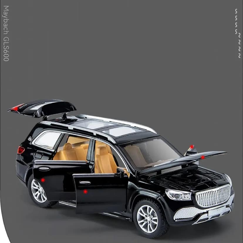 KTRS ENTERPRISE 1:24 Alloy Model Car Mercedes-Benz Gls 600 Maybach Die Casts Model with Sound/Light/Pull-Back Car Toys for Children Kids(Colour May Vary)
