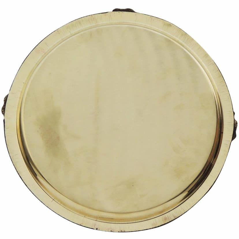 Brass Thali Embose (BCMAS166 B) view 3