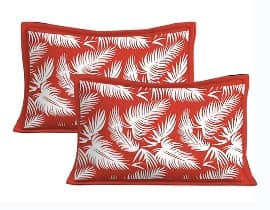 Lali Prints Red White Printed Cotton 130 TC Queen Bedsheet with 2 Pillow Covers view 2
