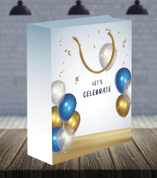 Premium 200 GSM Matt Lamination Celebration Paper Gift Bags, Ideal for Birthday Return Gifts, Wedding Gifts, & Gifting on Special Occasions (Size: 12.5 x 10.25 x 4 inch) - 24