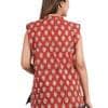 Tribes India Bagru Hand Block Printed Jacket - Red view 5