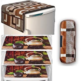 REVEXO Refrigerator Cover (Width: 98 cm, Multicolor)