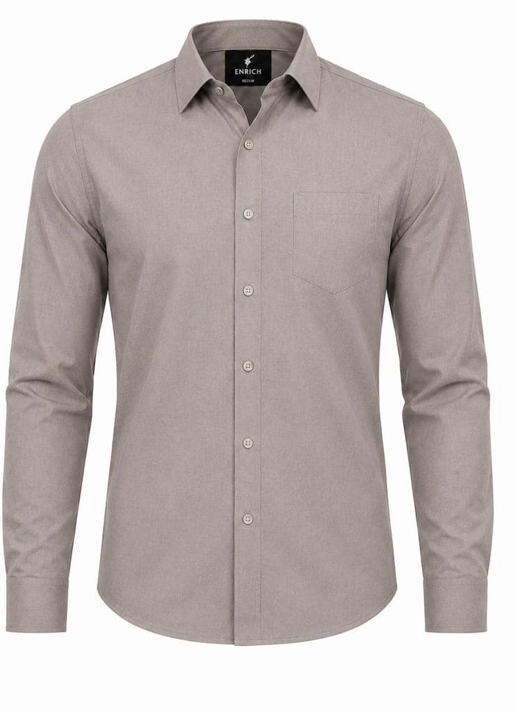 Men's Premium Light Grey Formal Shirt view 2