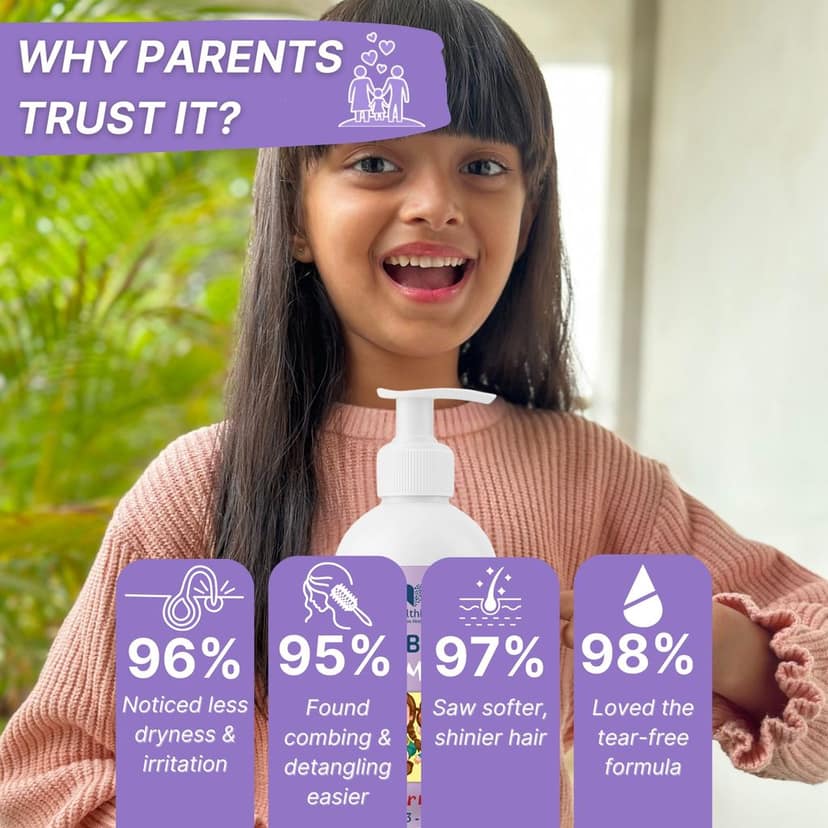 HealthBest Hair Shampoo for Kids | Extra Nourishing | Dry & Damaged to normal Hair | Tear, Paraben, SLS free - 500ml view 5