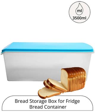 Generic - Bread Box Container Plastic Red Food Container ( Set of 1 )