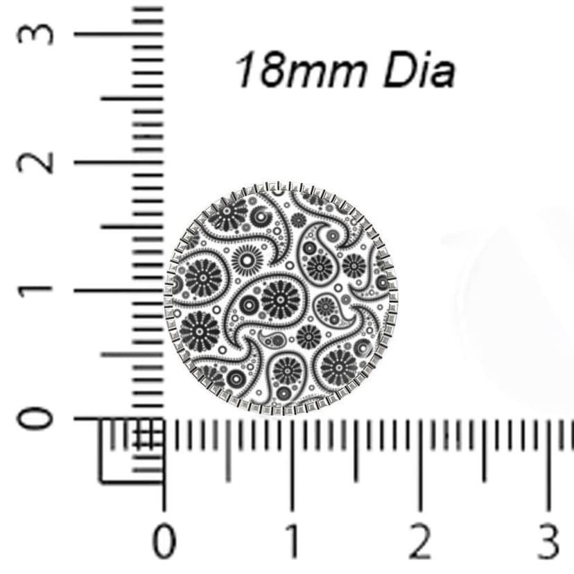 The Smart Buttons - Shirt Button Cover Cufflinks for Men - Paisley Teardrop Design Pattern view 6