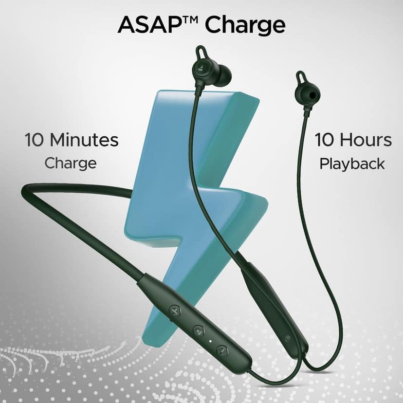 boAt Rockerz 109 Bluetooth Neckband with 60 hrs Playback,ENx Technology, Beast Mode (60ms), Magnetic Buds, Dual Pairing, ASAP Charge, IPX5 Water Resistance(Black view 5