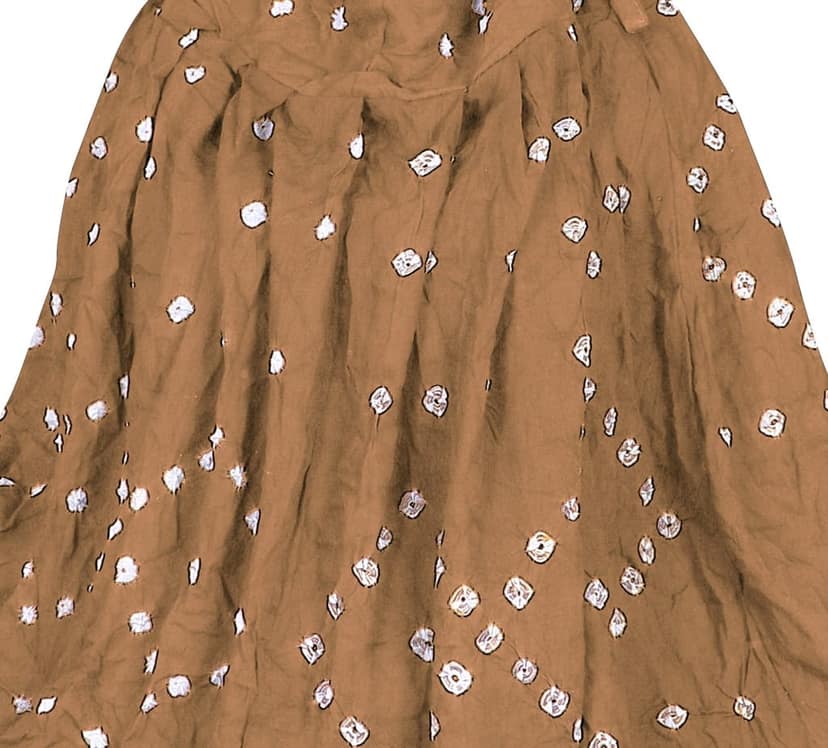 Women's Beige Bandhani Cotton Scarf view 5