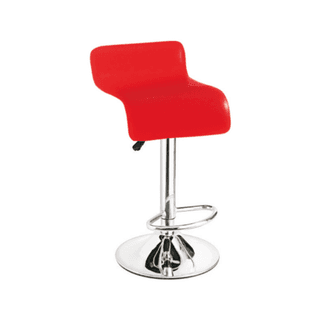 Learn With Us - Bar Revolving Stool, With Height Adjustable Gaslight, Entire Structure In SS, Seat & Back In Leatherette (CS-E5)