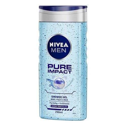 Nivea Men Shower Gel - Pure Impact Body Wash, 250 ml