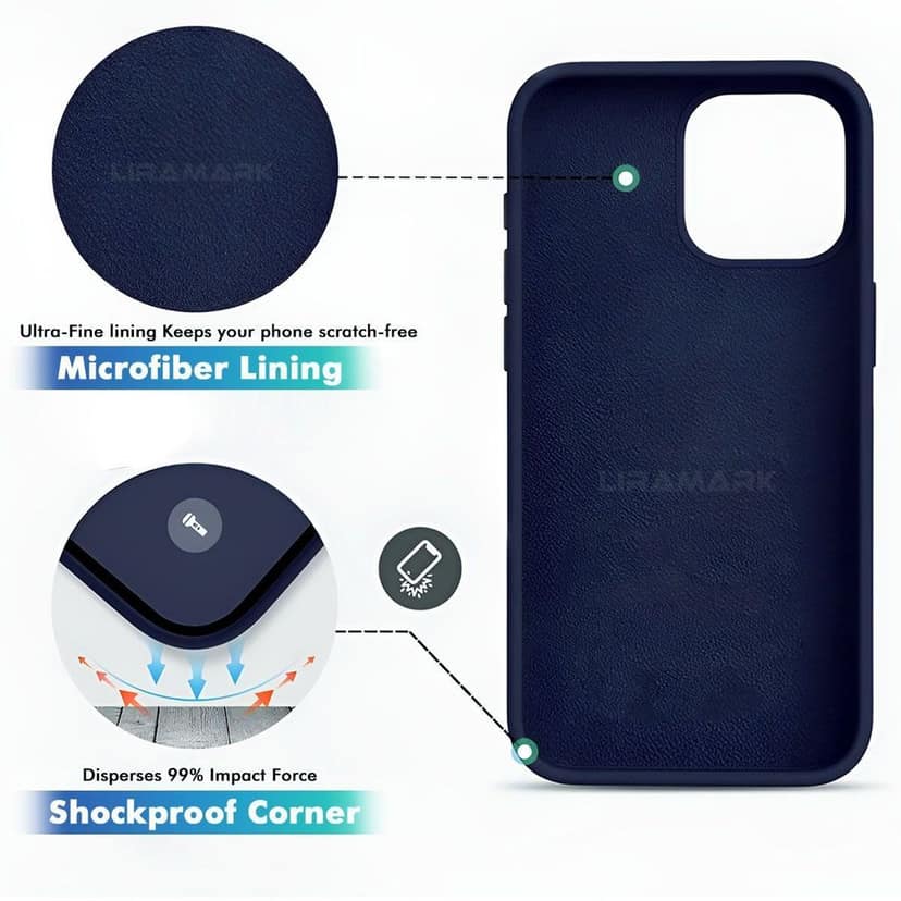 LIRAMARK Liquid Silicone Soft Back Cover Case for iPhone 15 Plus (6.7 inch) view 4