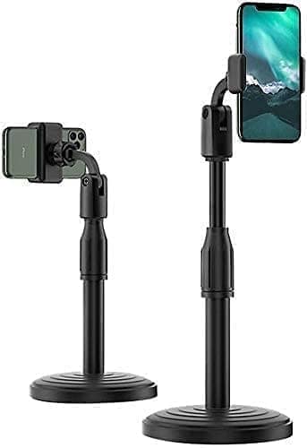 Broadcast Mobile Phone Stand Multi-Angle Adjustable Desk Mount Holder 360 Rotate for Online Classes Live Streaming