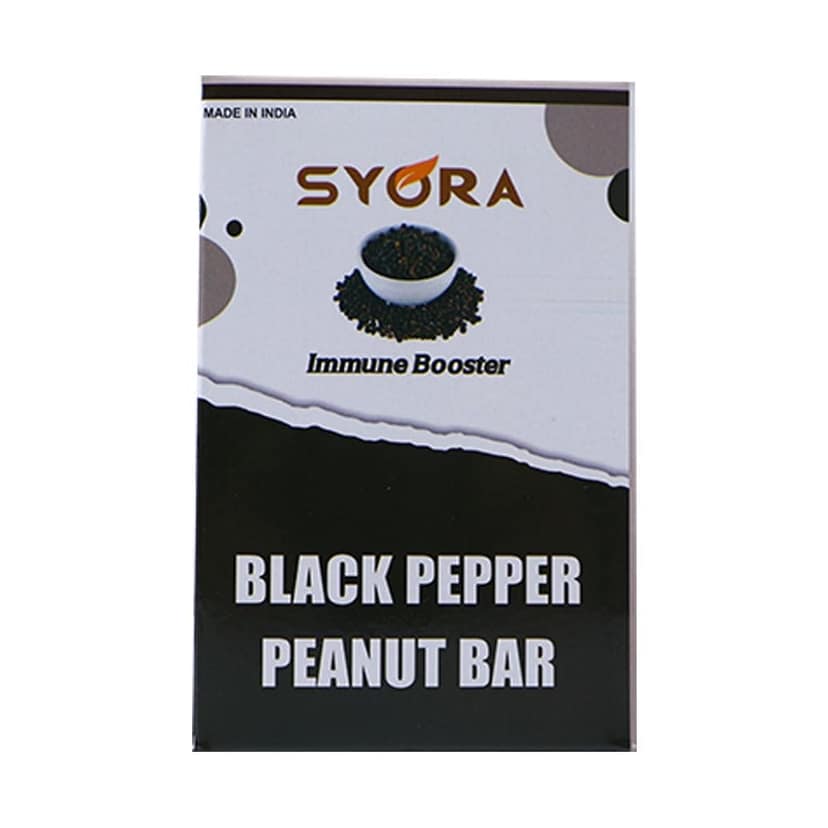 Syora Black Pepper Peanut Bar - Box (12 Pieces) | Energy Bar | Protein Bar | Nutrition Bar | Pepper Flavour view 2