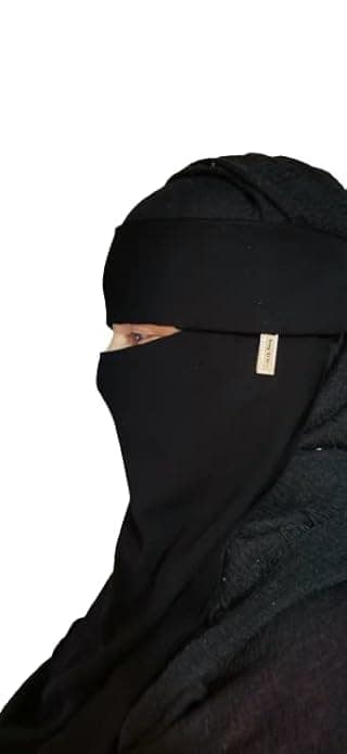 NIQAB BLACK WITH SIDE LOCKET view 3