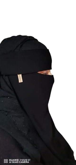 NIQAB BLACK WITH SIDE LOCKET view 4