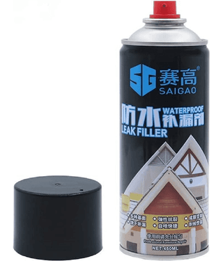 Leak Proof Sealer Spray Leakage Repair Waterproof Spray for Leakage Roof Waterproof Sealant Spray Rubber Paint for Waterproofing Spray Water Leakage Spray Paint Waterproof Leak Filler (Black, 450ml)