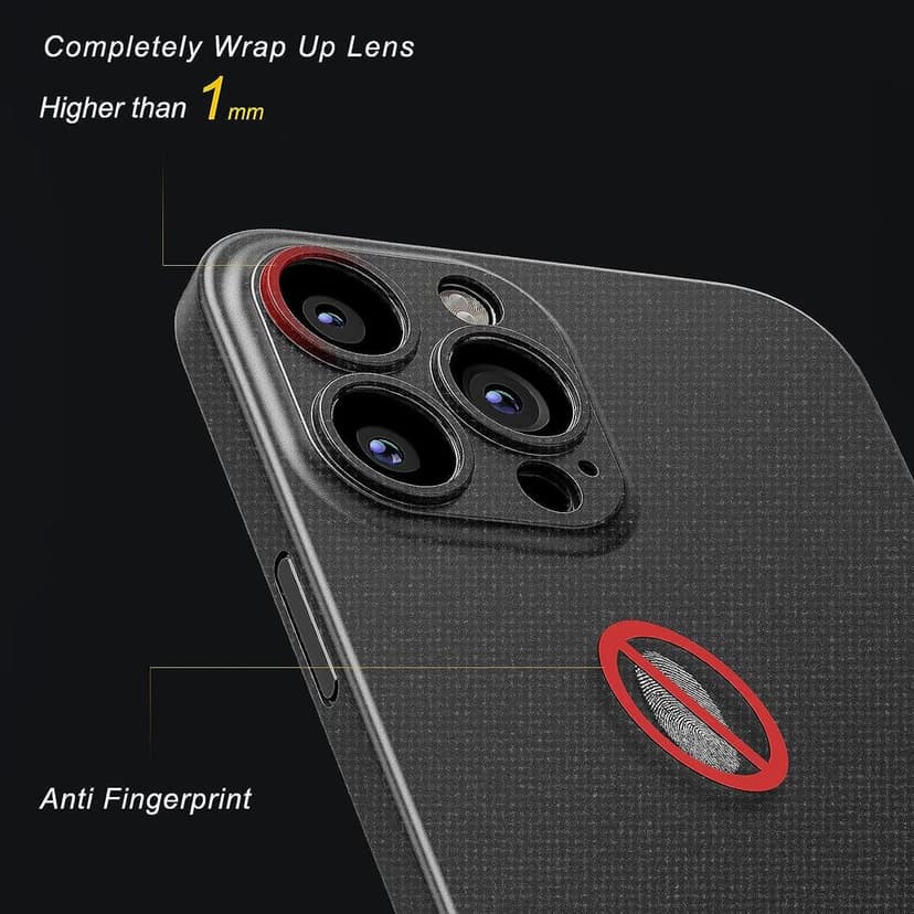 Memumi Ultra Slim 0.3mm Back Cover Case for Apple iPhone 13 Pro Max - Black view 3