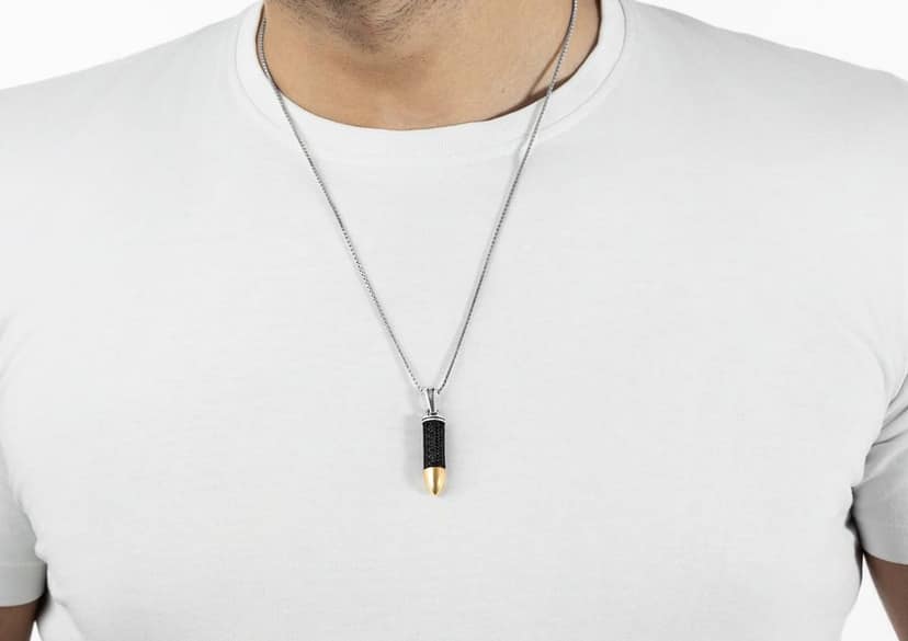 Obsidian Bullet Pendant view 2