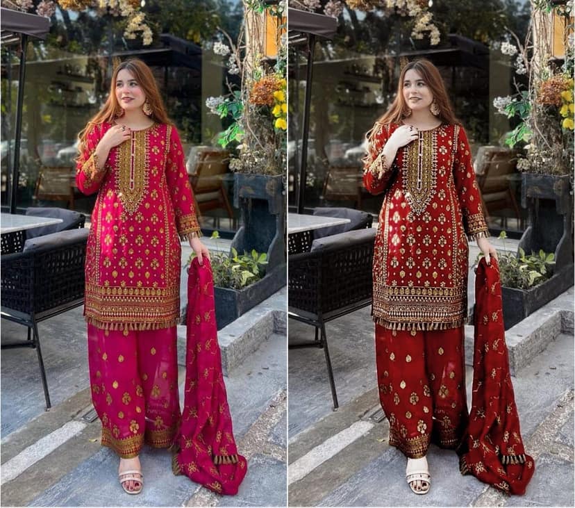 Pink Maroon Palazzo Suit Set Ready to wear indian salwar kameez Dupatta for women anarkali designer pakistani dresses Festival 3 piece