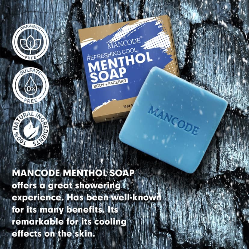 Ice Fresh Menthol Soap Combo Pack of 3 | Long-Lasting Cooling, Oil Control & Skin Revitalizing Bath Bar view 2