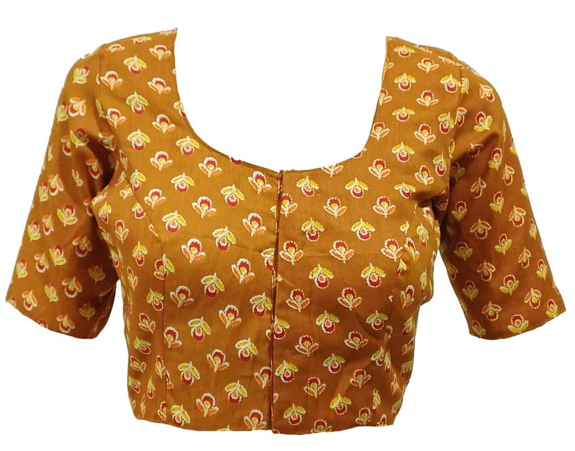 Mom and Me Women's Readymade Cotton Saree Blouse (XX-Large, Muster)