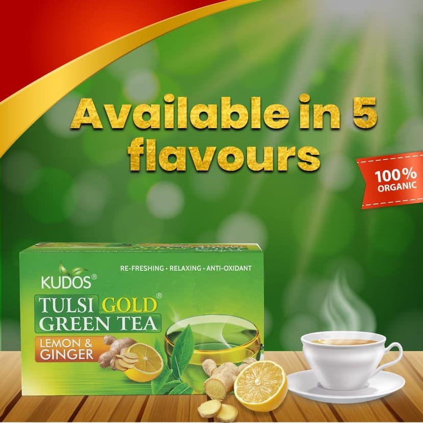 Kudos Tulsi Lemon & Ginger Green Tea (2g X 25tea Bag) view 2